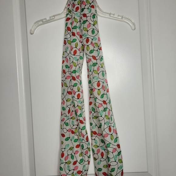 Christmas String Lights Scarf Womens Fashion Multicolor 60 in x 12 in - Picture 5 of 5